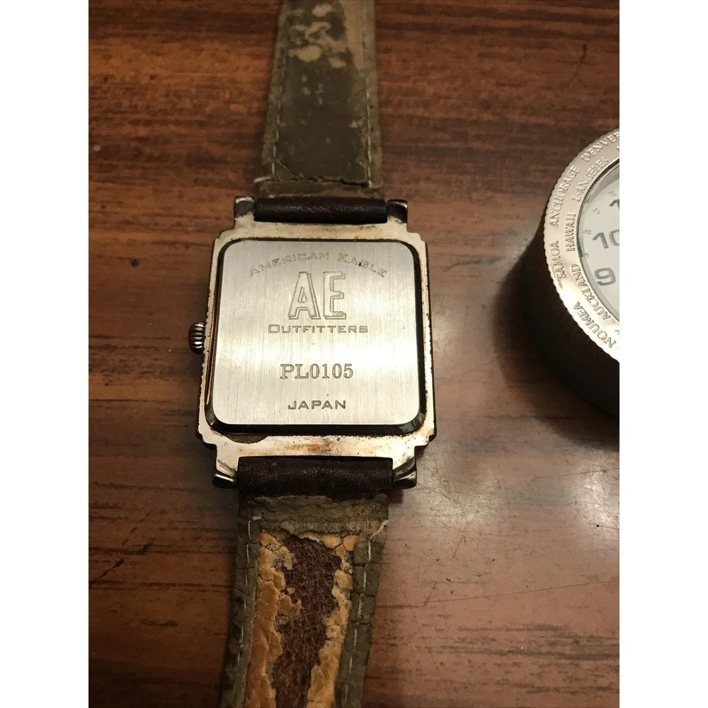 Lot 2 American Eagle Vintage 80's Watches Leather pocket‎